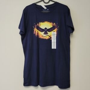 Teeturtle The powerful eagle graphic t-shirt Blue 2XL